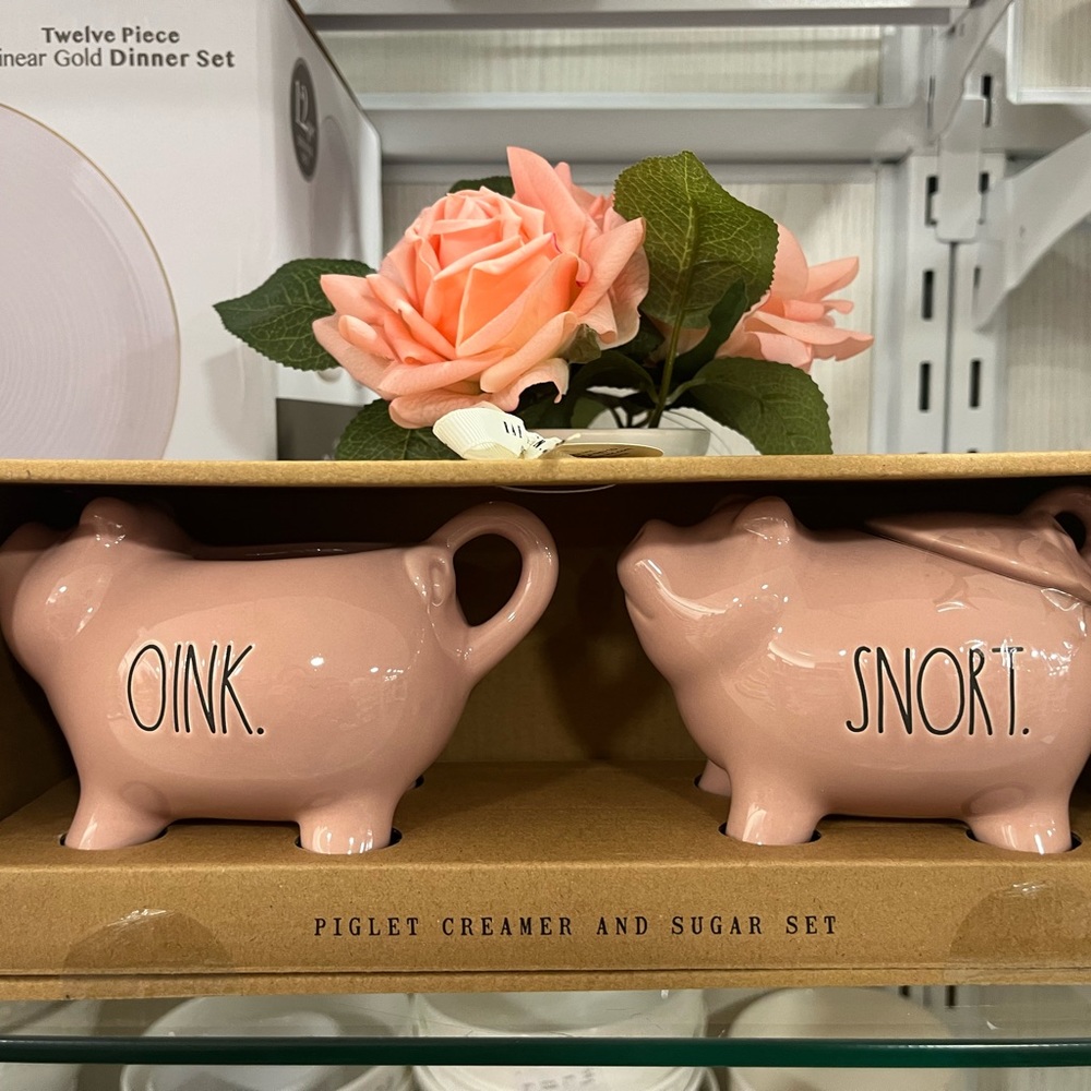 Rae Dunn pig creamer and sugar set NEW!